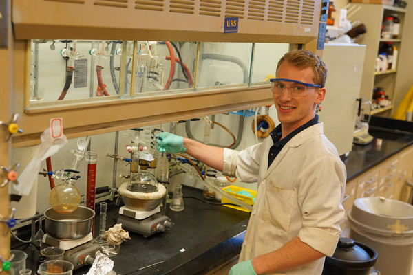 Student in a lab